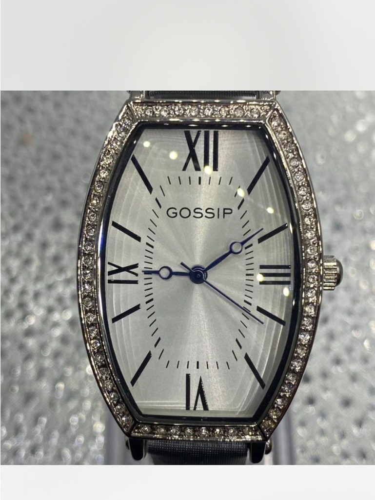 Gossip  Silver Dial CrystalAccented Watch  Blue Hands